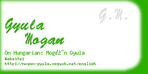 gyula mogan business card